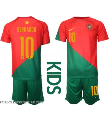 Portugal Bernardo Silva #10 Hemmatröja Barn VM 2022 Kortärmad (+ korta byxor)